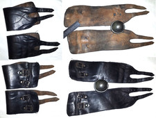 GHETTE MILITARI NERE ALLA TEDESCA WW2 TIPO WEHRMACHT PERIODO FINE SECONDA GUERRA