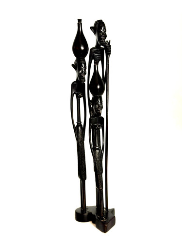 Hand carved ebony african - hand-carved,