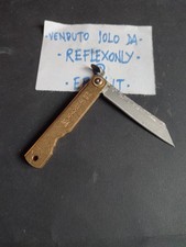 Higonokami Warikomi Coltello traditional Giapponese Lama Aogami Steel/Damasco