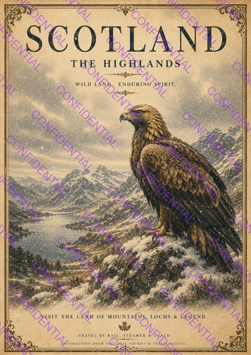 Poster golden eagle - golden, highlands
