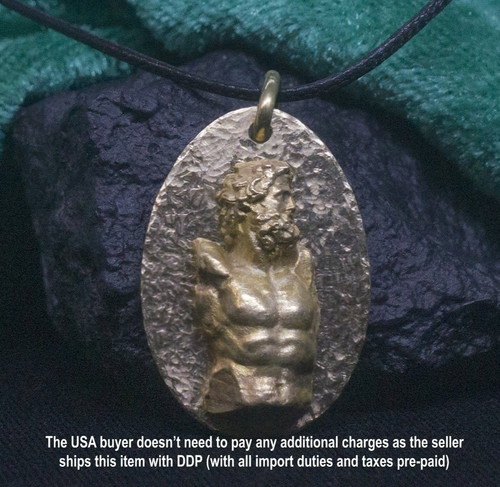 Ciondolo bronzo torso - bronzo,