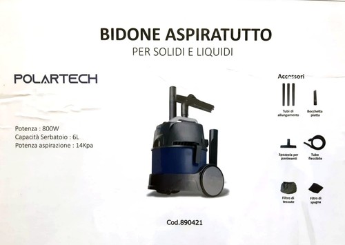 Bidone aspiratutto per solidi - bidone,