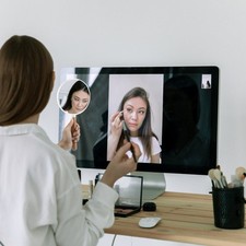  Specchio Compatto Specchio Trucco Portatile Specchio Trucco Viaggio Specchio Manuale