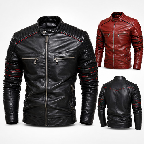 Giacca motociclista uomo - giacca,