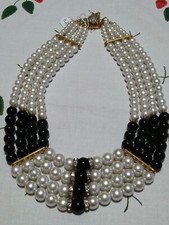 Collana donna perle bianche e