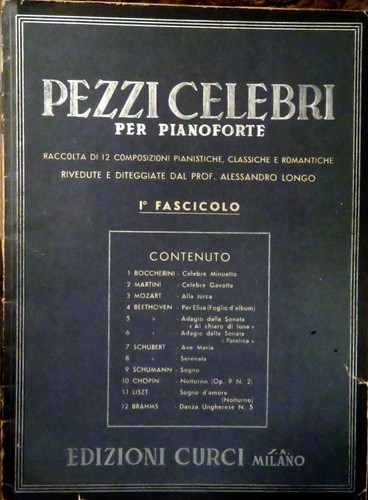 Pezzi celebri per pianoforte - pianoforte,