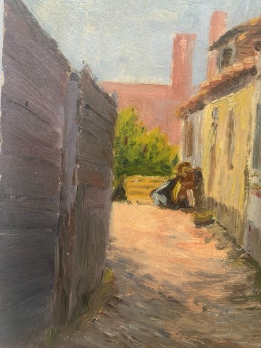 Olio firmato delsaux - delsaux, su