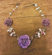 Collana vintage rose fatta a