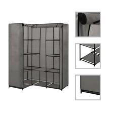 vidaXL Armadio Angolare Grigio