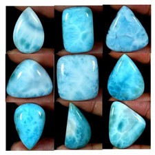 100% naturale Larimar ovale pera fantasia cuscino cabochon pietre preziose...