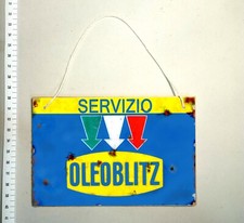 INSEGNA LEGNO RECENTE olio motore oleoblitz milano  benzinaio officina no latta