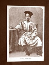 Un giovane ragazzo cinese nel 1883 Cina Moda e costume