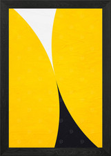 Quadro astratto giallo, bianco