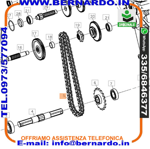 Catena gambofresa motozappa - catena,