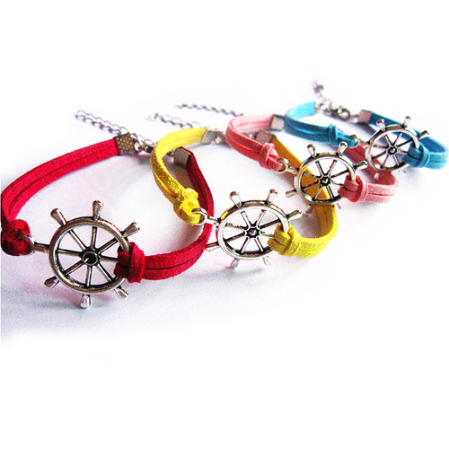 Bracciale con timone argento - bracciale,