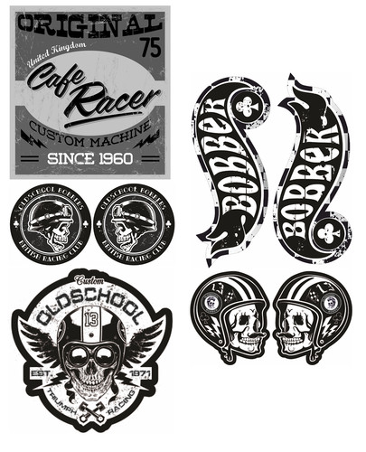 Adesivi cafe racer bobber - 8, xl