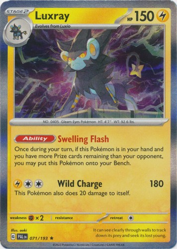 Luxray 071 193 holo rara - 071/193,