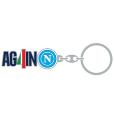 SSC Napoli Portachiavi in Metallo con Scritta AG4IN Con Logo Prodotto Ufficiale