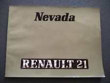 RENAULT 21 NEVADA   LIBRETTO USO MANUTENZIONE  ORIGNALE  EDIZ.  11/1984  (252)