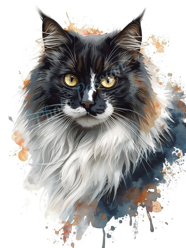 Poster gatto maine coon - poster, a4