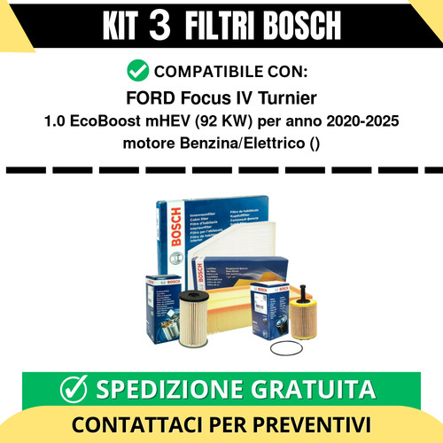 Kit bosch filtri tagliando - kit,