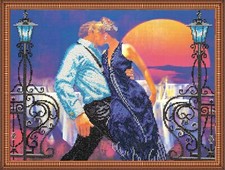 Kit punto ago ricamo perline