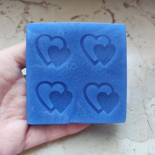 Stampo cuori doppi 4pz 3cm - 3cm, in
