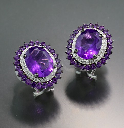 Ametista brillante orecchini - ametista,