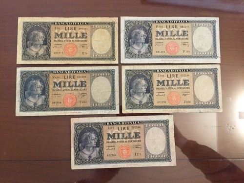 Lotto banconote lire 1000 - banconote,