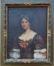 Olio su tela quadro ritratto