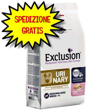 EXCLUSION DIET DOG URINARY MEDIUM & LARGE CON MAIALE & SORGO & RISO  12 KG.