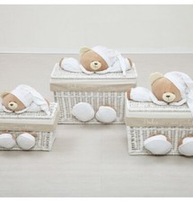 Set Completo 3 Bauli in Vimini con Peluche Piccolo+Medio+Grande Tato 39003 NANAN