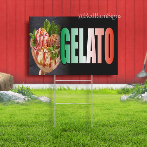 Insegna gelato coni neve - insegna,