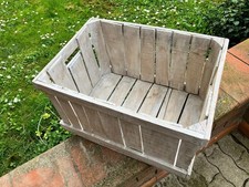 Shabby chic Cassetta porta legna, libri, riviste, giochi VINTAGE