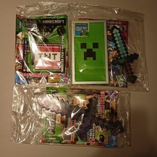 Lego Minecraft 3 Magazine - Shield Diamond Sword + Spada Incantata + Mix - NUOVO