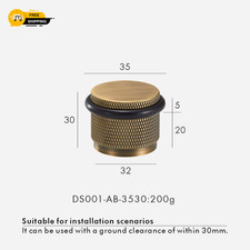 Pomello Fermaporta Ottone
