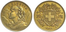 SVIZZERA - MARENGO 20 FRANCHI