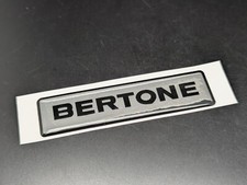 BERTONE 90MM LOGO ADESIVO 3D SIGLA EMBLEMA FREGIO STEMMA SCRITTA BADGE TARGA