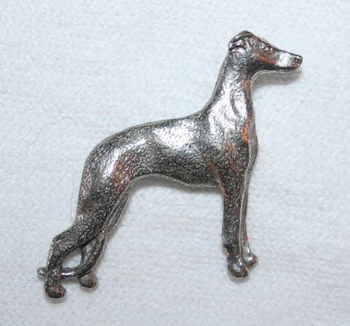 Whippet cane spilla peltro - spilla, in