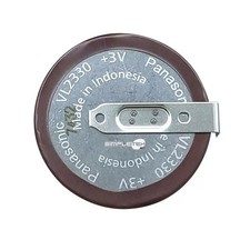 PANASONIC BATTERIA A BOTTONE RICARICABILE VL2330 CONTATTI A 180° DA SALDARE 3V