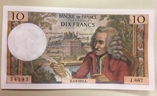 10 Francs Voltaire 4-2-1971