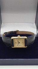 Orologio al quarzo da donna Must de Cartier Tank oro 18 ct su argento sterling.