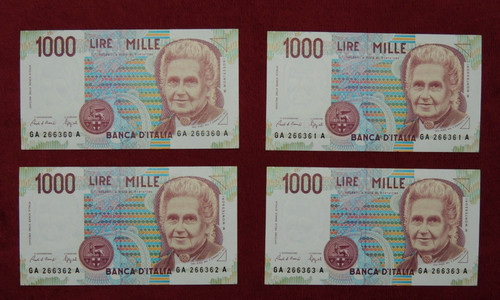 Banconote 1000 lire montessori - banconote,