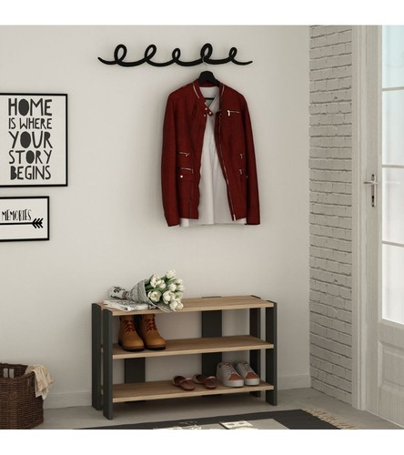 Ingresso scarpiera tono rovere - ingresso,