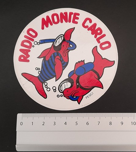 Radio montecarlo pesci adesivo - pesci,