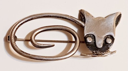 Spilla gatto modernista