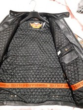 GIUBBOTTO HARLEY DAVISON PELLE MISURA  LARGE COLORE NERO ANTICATO USATO
