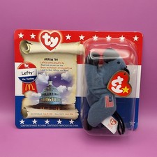 TY Beanie Baby American Trio LEFTY the Donkey - 1996 McDonald's