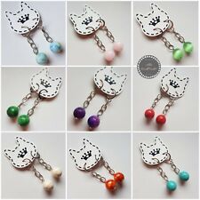 Orecchini donna pendenti catena argento e pietre naturali