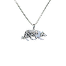 Collana collie bordo argento